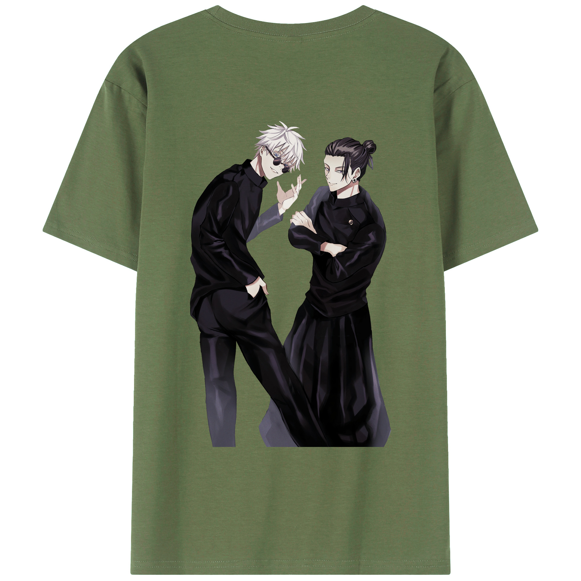 （画像用） 呪術廻戦 Jujutsu Kaisen 綿100％ メンズ半袖Tシャツ（バックプリント） 通気性